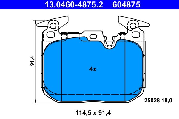ATE 13.0460-4875.2 Brake Pad Set, disc brake