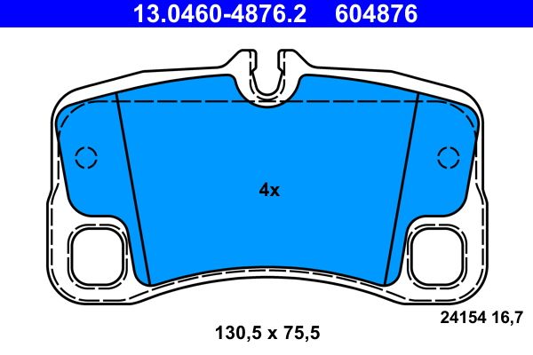 ATE 13.0460-4876.2 Brake Pad Set, disc brake