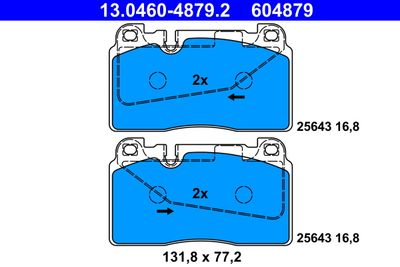 Brake Pad Set, disc brake ATE 13.0460-4879.2
