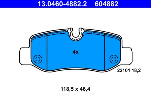 ATE 13.0460-4882.2 Brake Pad Set, disc brake
