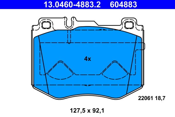 ATE 13.0460-4883.2 Brake Pad Set, disc brake