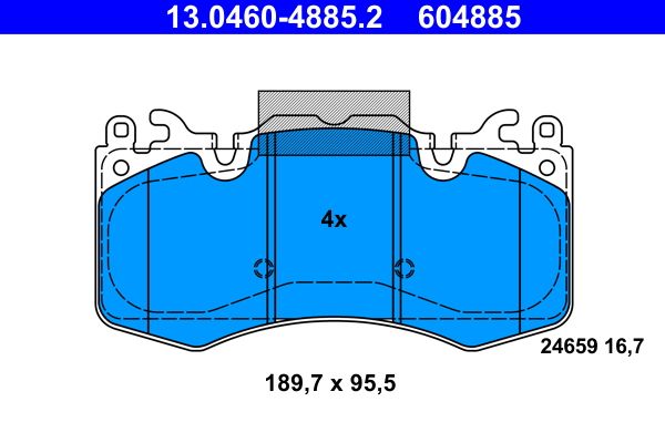 ATE 13.0460-4885.2 Brake Pad Set, disc brake