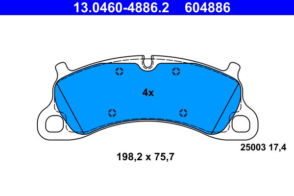 ATE 13.0460-4886.2 Brake Pad Set, disc brake