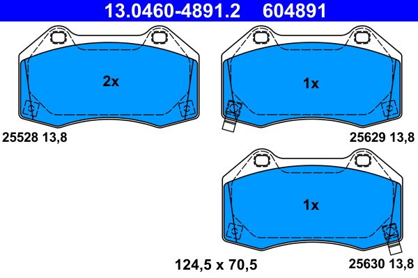 ATE 13.0460-4891.2 Brake Pad Set, disc brake