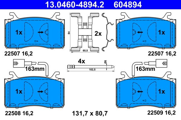 ATE 13.0460-4894.2 Brake Pad Set, disc brake