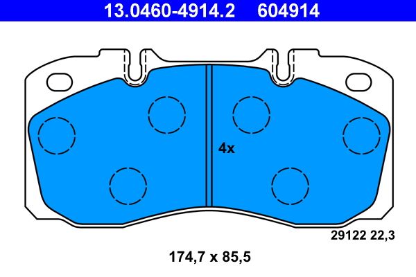 ATE 13.0460-4914.2 Brake Pad Set, disc brake