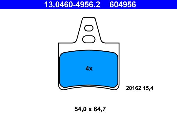 ATE 13.0460-4956.2 Brake Pad Set, disc brake