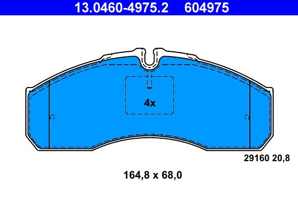 ATE 13.0460-4975.2 Brake Pad Set, disc brake