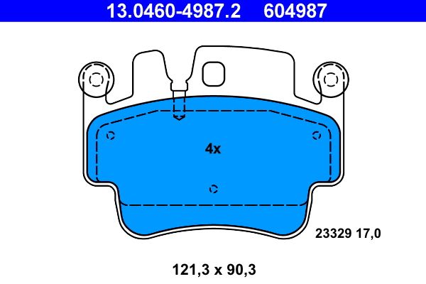 ATE 13.0460-4987.2 Brake Pad Set, disc brake
