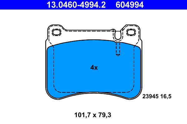 ATE 13.0460-4994.2 Brake Pad Set, disc brake