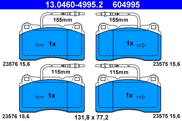 ATE 13.0460-4995.2 Brake Pad Set, disc brake