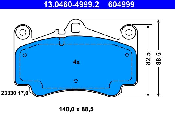 ATE 13.0460-4999.2 Brake Pad Set, disc brake