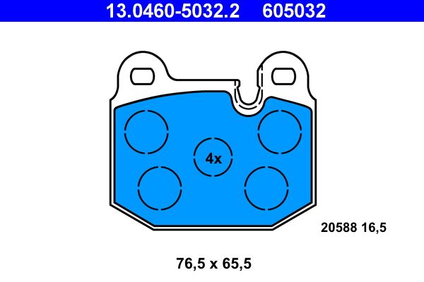 ATE 13.0460-5032.2 Brake Pad Set, disc brake