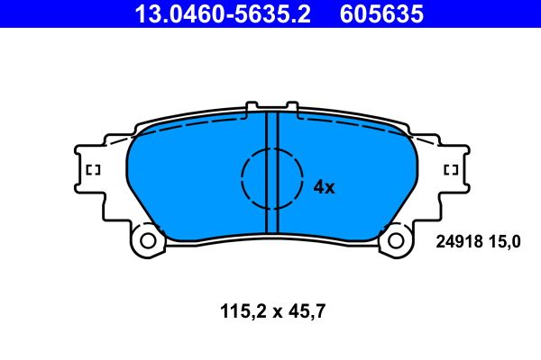 ATE 13.0460-5635.2 Brake Pad Set, disc brake