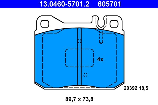 ATE 13.0460-5701.2 Brake Pad Set, disc brake
