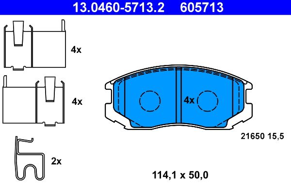 ATE 13.0460-5713.2 Brake Pad Set, disc brake