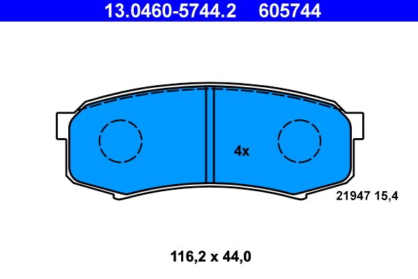 ATE 13.0460-5744.2 Brake Pad Set, disc brake