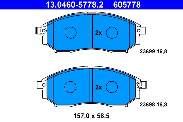 ATE 13.0460-5778.2 Brake Pad Set, disc brake