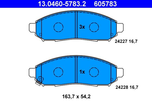 ATE 13.0460-5783.2 Brake Pad Set, disc brake