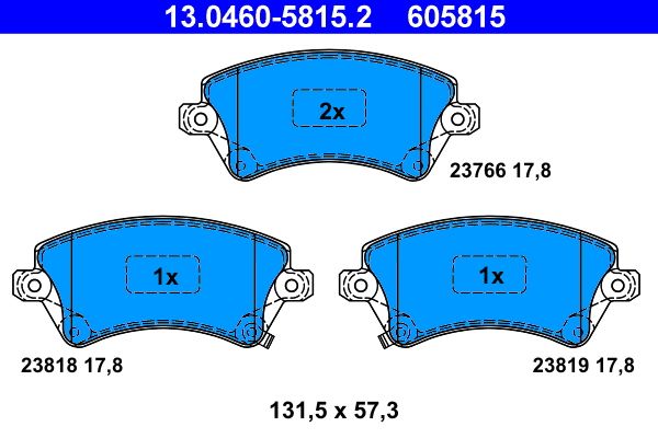 ATE 13.0460-5815.2 Brake Pad Set, disc brake