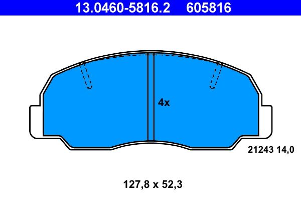 ATE 13.0460-5816.2 Brake Pad Set, disc brake