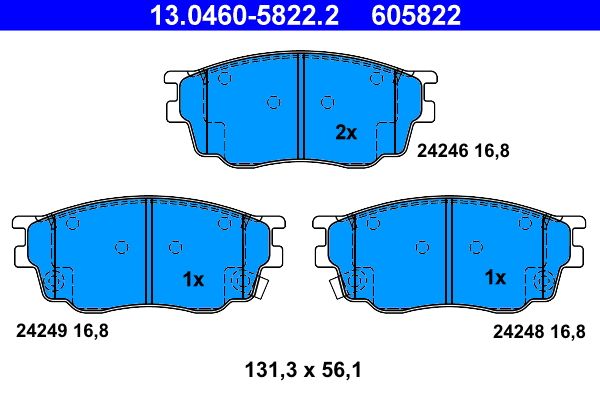 ATE 13.0460-5822.2 Brake Pad Set, disc brake