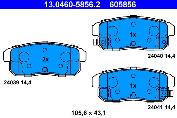 ATE 13.0460-5856.2 Brake Pad Set, disc brake