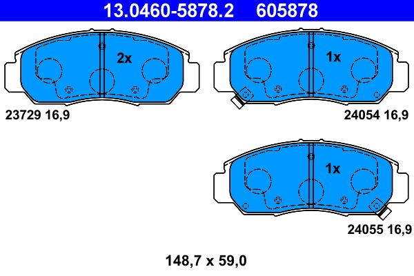 ATE 13.0460-5878.2 Brake Pad Set, disc brake