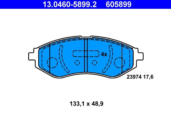 ATE 13.0460-5899.2 Brake Pad Set, disc brake