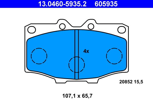 ATE 13.0460-5935.2 Brake Pad Set, disc brake