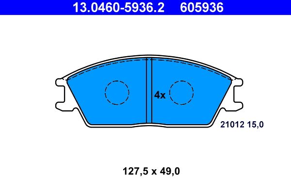 ATE 13.0460-5936.2 Brake Pad Set, disc brake