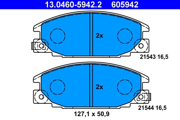 ATE 13.0460-5942.2 Brake Pad Set, disc brake