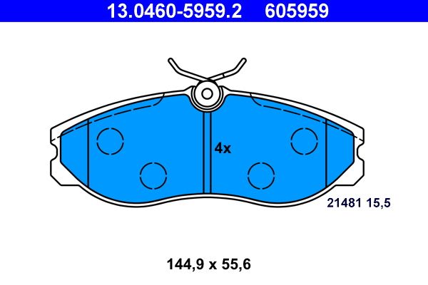 ATE 13.0460-5959.2 Brake Pad Set, disc brake