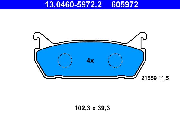 ATE 13.0460-5972.2 Brake Pad Set, disc brake