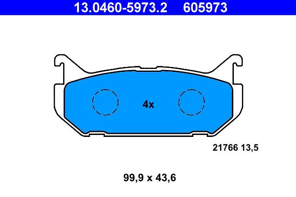 ATE 13.0460-5973.2 Brake Pad Set, disc brake
