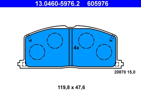 ATE 13.0460-5976.2 Brake Pad Set, disc brake