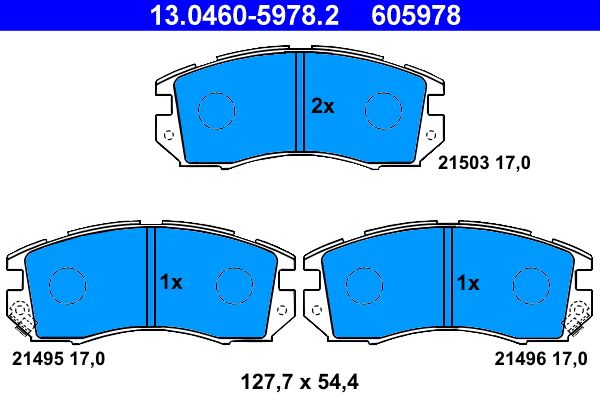 ATE 13.0460-5978.2 Brake Pad Set, disc brake