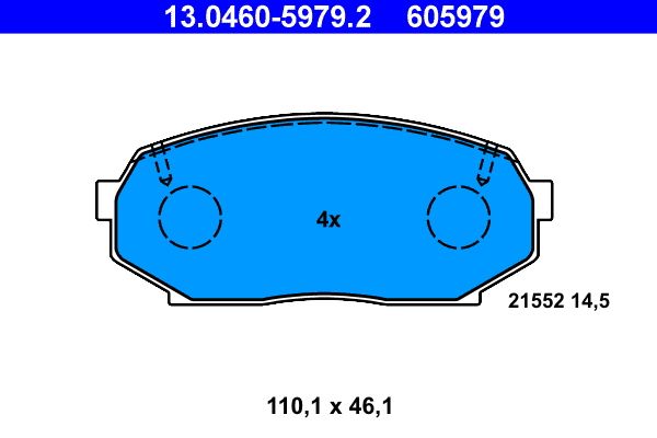 ATE 13.0460-5979.2 Brake Pad Set, disc brake