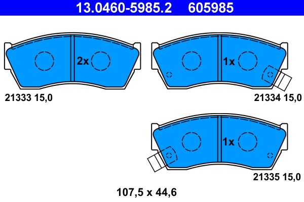 ATE 13.0460-5985.2 Brake Pad Set, disc brake