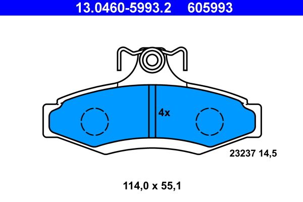 ATE 13.0460-5993.2 Brake Pad Set, disc brake