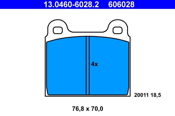 ATE 13.0460-6028.2 Brake Pad Set, disc brake