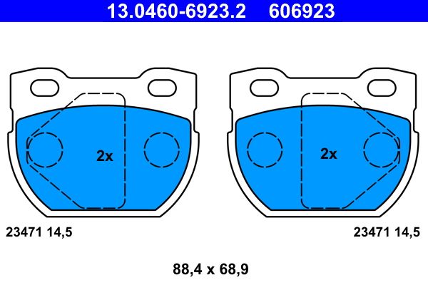 ATE 13.0460-6923.2 Brake Pad Set, disc brake