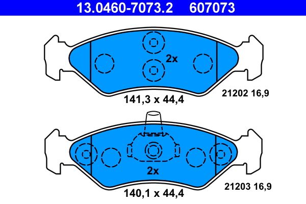 ATE 13.0460-7073.2 Brake Pad Set, disc brake