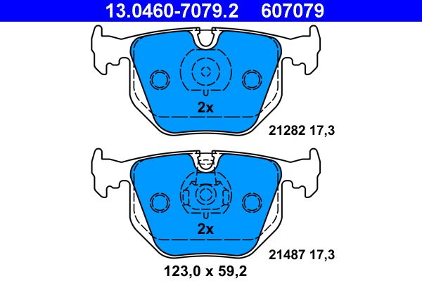 ATE 13.0460-7079.2 Brake Pad Set, disc brake