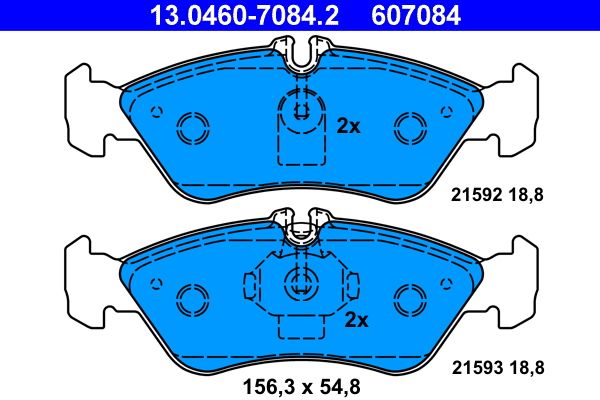 ATE 13.0460-7084.2 Brake Pad Set, disc brake