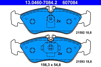 Brake Pad Set, disc brake ATE 13.0460-7084.2