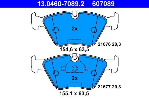 ATE 13.0460-7089.2 Brake Pad Set, disc brake