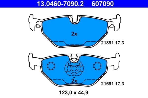 ATE 13.0460-7090.2 Brake Pad Set, disc brake