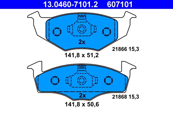 ATE 13.0460-7101.2 Brake Pad Set, disc brake