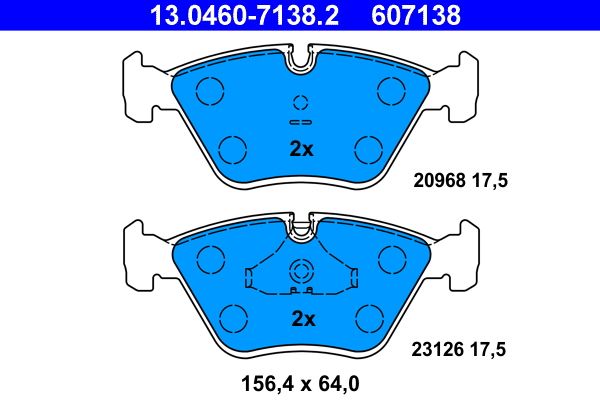 ATE 13.0460-7138.2 Brake Pad Set, disc brake